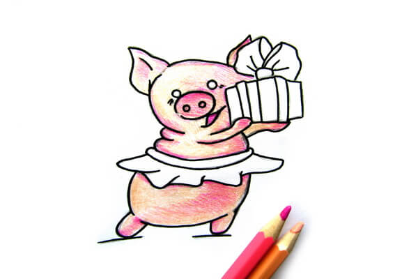 Как нарисовать свинку поэтапно - шаг 6