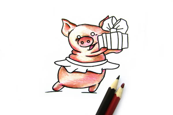 Как нарисовать свинку поэтапно - шаг 7