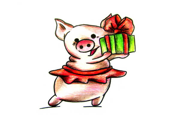 Нарисовать свинку карандашом - пошаговый урок рисования для начинающих
