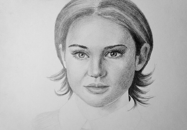 Поэтапное рисование портрета девушки простым карандашом - шаг 6
