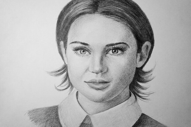 Портрет девушки простым карандашом - урок рисования поэтапно